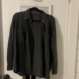 Aerie Charcoal Gray shacket